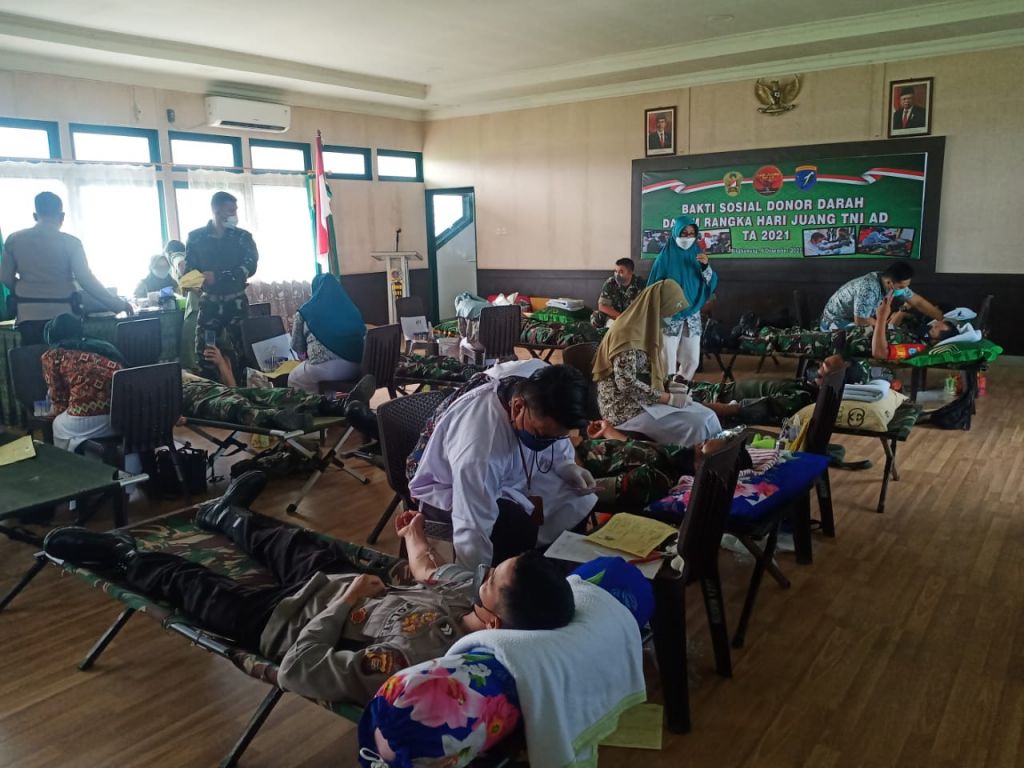 Hari Juang Kartika Ke-76, Kodim 1202/Singkawang Gelar Donor Darah
