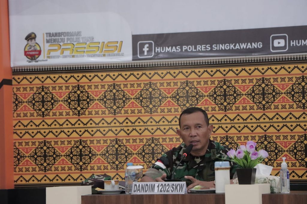 Wakili Dandim, Kasdim 1202/Singkawang Rakor Dan Asistensi Capaian Vaksinasi Covid-19