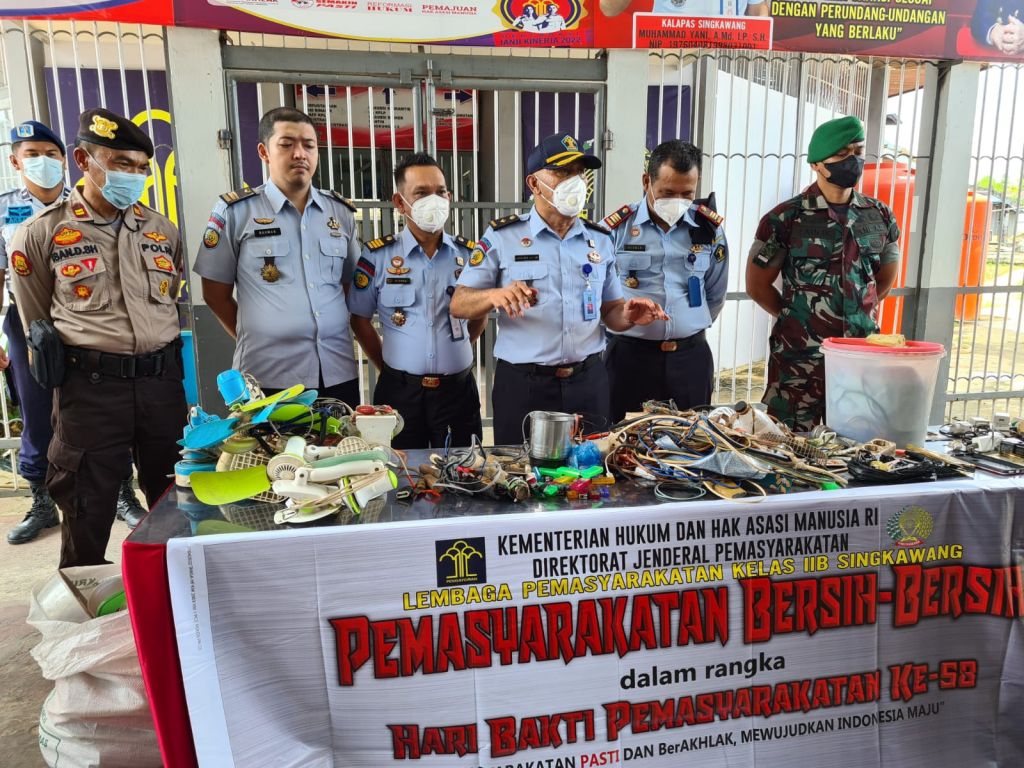 Peringati Hari Bhakti pemasyarakatan ke 58,pasiops Kodim Dampingi Lapas kelas IIB Skw lakukan Razia