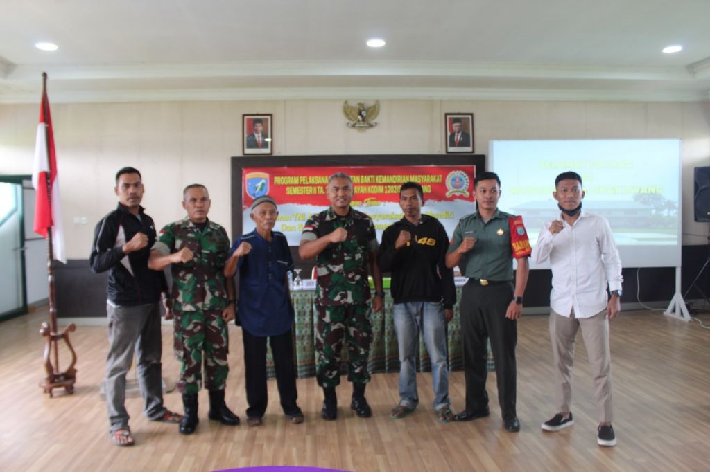 Kodim 1202/Skw  Menyelengarakan Sosialisasi Bakti Kemandirian Masyarakat semester II TA .2022