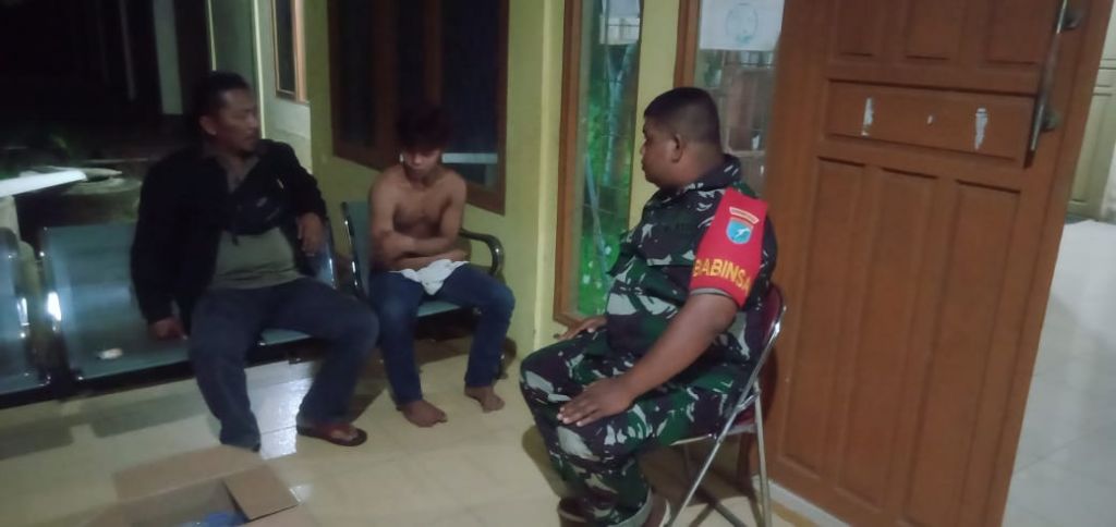 Kesigapan seorang Babinsa 1202-08/Sedau dan Warga, Aksi Pencurian Motor Dapat Digagalkan