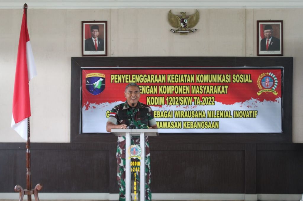 DANDIM 1202/SKW BUKA GIAT KOMSOS dengan komponen masyarakat