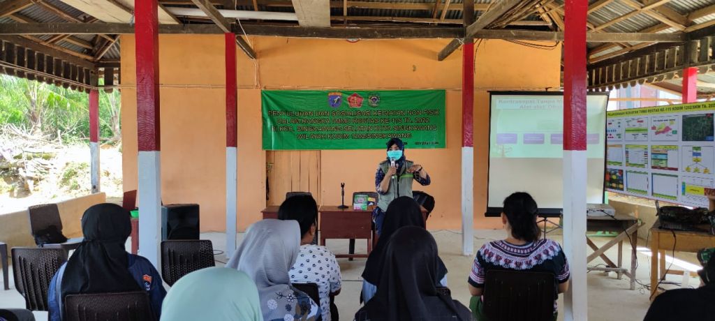 Penyuluhan KB program non fisik TMMD Kodim 1202/Skw