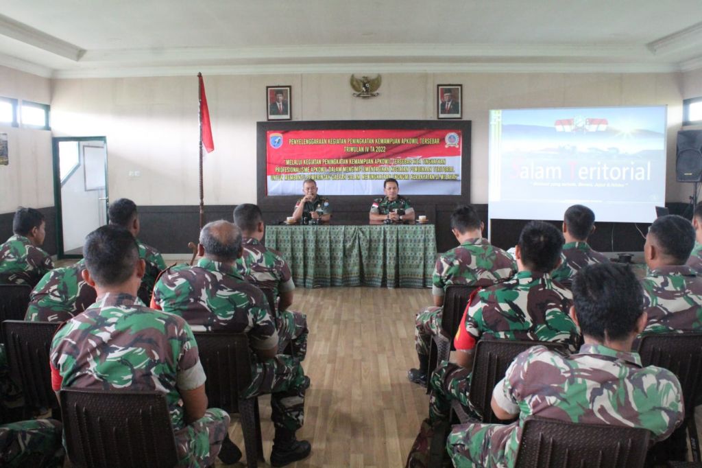 Kodim 1202/Singkawang Gelar Giat Peningkatan Kemampuan Apkowil TW.IV tahun 2022