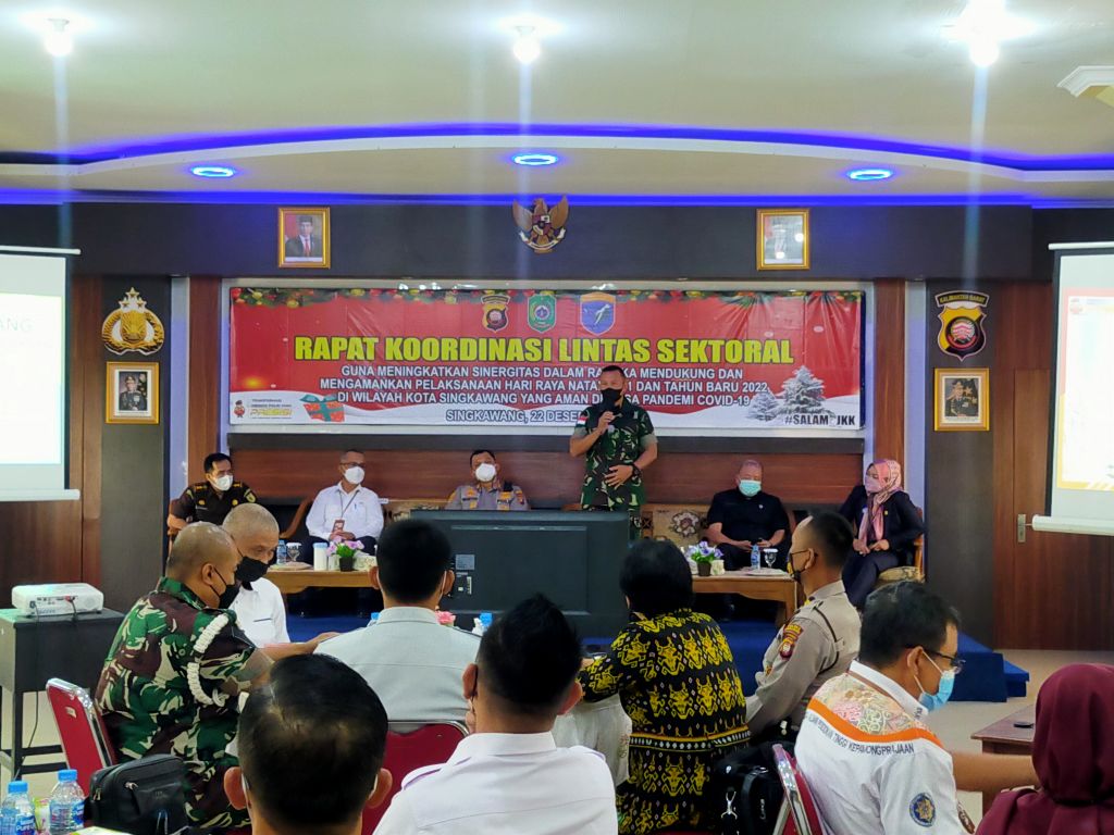 Jelang Nataru, Kasdim 1202/Singkawang Rapat Koordinasi Lintas Sektoral