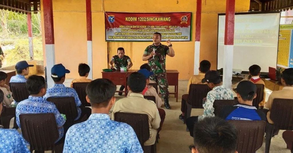 Satgas TMMD ke -115 kodim 1202/Skw berikan penyuluhan pencegahan radikalisme dan sparatisme