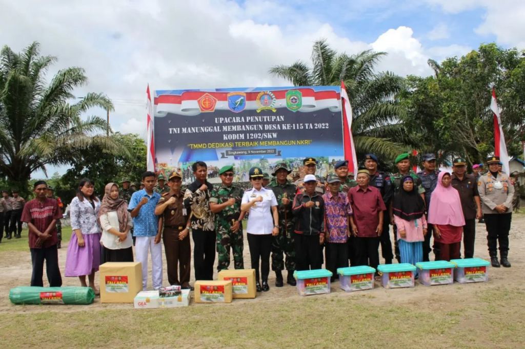 Danrem 12/ABW Resmi Tutup TMMD ke-115 Kodim 1202/ Singkawang TA. 2022