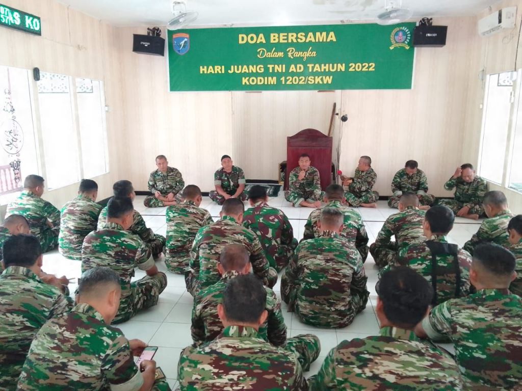 Kodim 1202/Singkawang Gelar Doa Bersama Hari Juang TNI ke-77