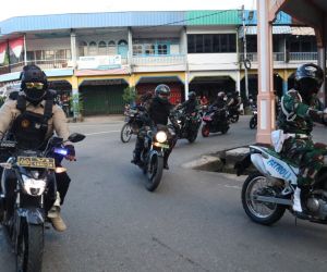 Amankan Perayaan Natal, Kodim 1202/Singkawang Bersama Polres Singkawang Gelar Patroli