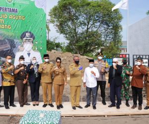 Dandim 1202/Skw, Dampingi Gubernur Kalbar Peletakan Batu Pertama Pembangunan Masjid