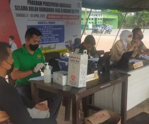 Kodim 1202/Singkawang Laksanakan Vaksinasi di Bulan Puasa di Wilayah Kota Singkawang