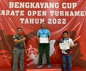 Anggota Kodim 1202-05/Skw barat peroleh medali emas Bengkayang cup karate th 2022