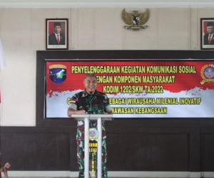 DANDIM 1202/SKW BUKA GIAT KOMSOS dengan komponen masyarakat