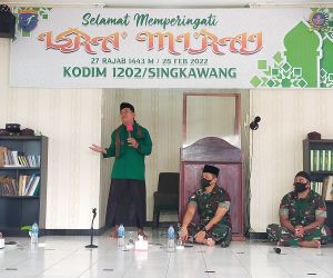Keluarga Besar Kodim 1202/Singkawang Peringati Isra Mi’raj Nabi Muhamad SAW